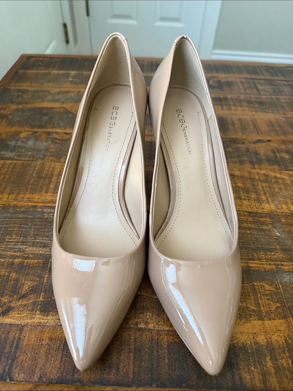 BCBGeneration BCBG nude heels size 10
